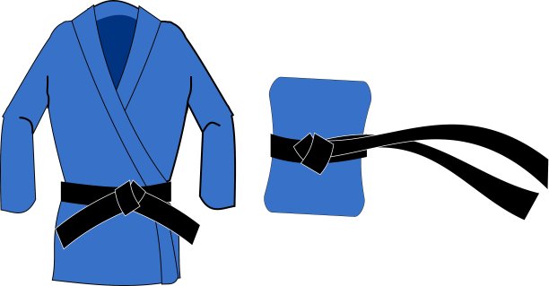 蓝色柔道穿图片下载