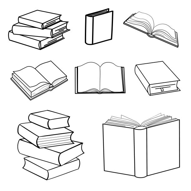 一套书的草图。矢量插图。图片下载