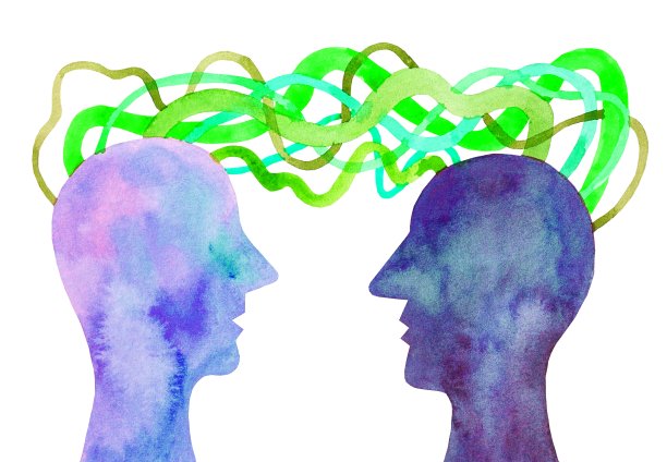 心灵感应连接。在同一波长上。沟通。图片下载