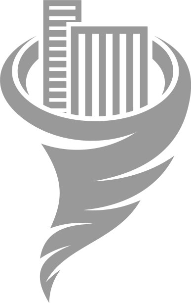 城市与龙卷风标志模板创意龙卷风图片下载