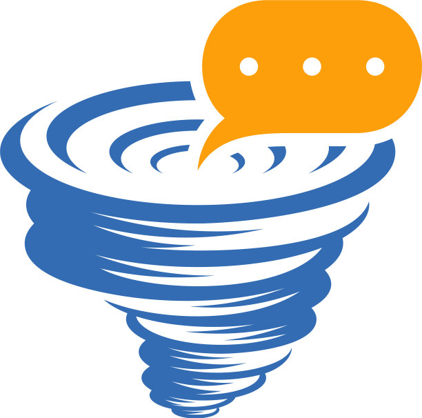 聊天龙卷风标志模板创意龙卷风标志图片下载