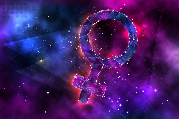 空间背景上的三维矢量对象图片下载