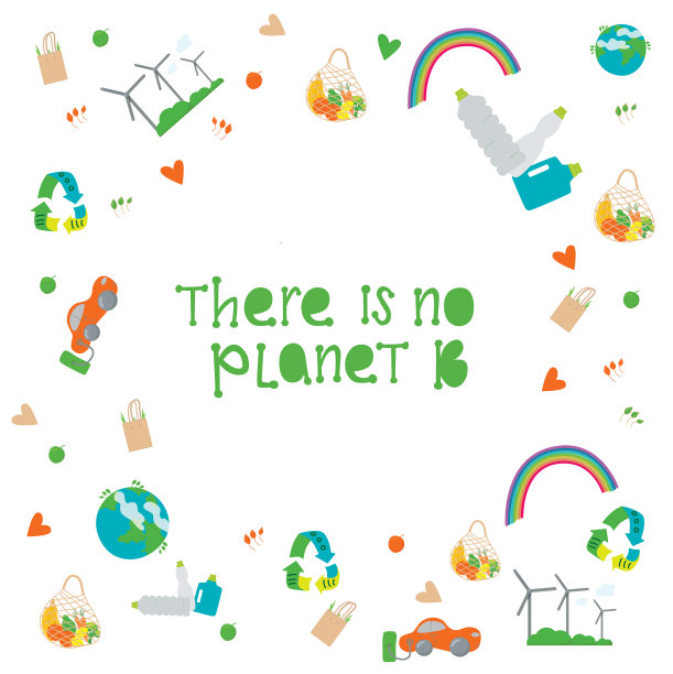 没有行星b -手写的生态标志图片下载