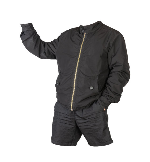 男夹克与闪电短裤孤立在白色背景。随意的夏天的衣服图片下载