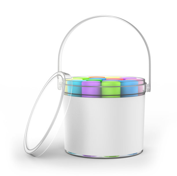 空白粉笔桶的品牌模型。图片下载