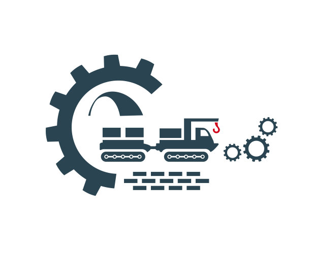 矢量插图的拖拉机图标，标志。特种和施工设备。图片下载
