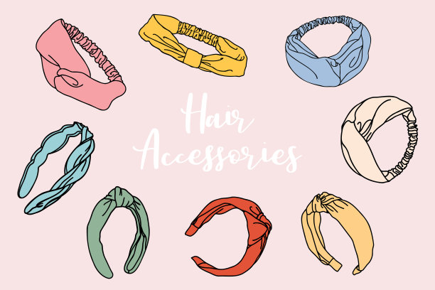 束发饰设计元素图片下载