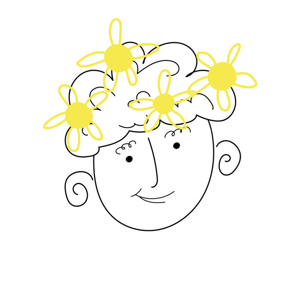 手绘卡通人物在一个孤立的白色背景上涂鸦风格。H图片下载