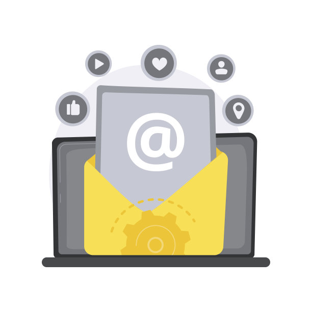 营销自动化系统抽象概念矢量插图。图片下载