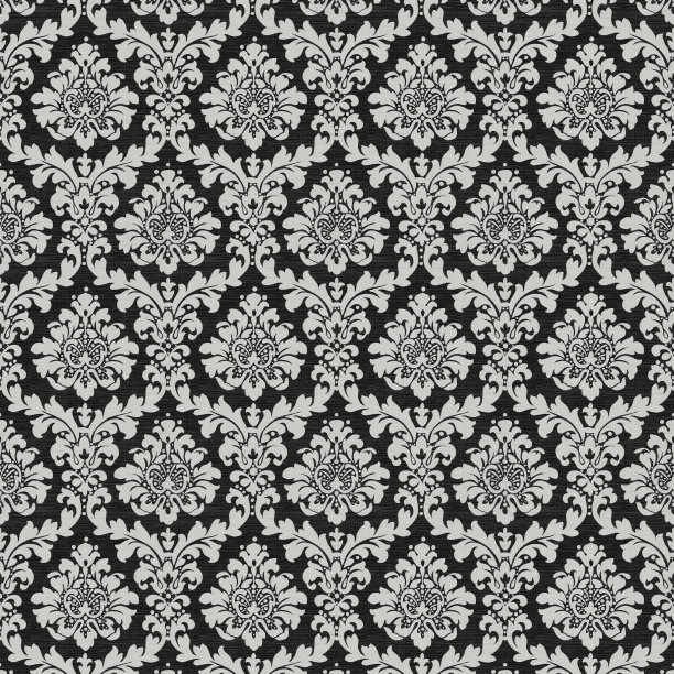 黑色锦缎设计，高分辨率图案墙纸，复古风格图片下载