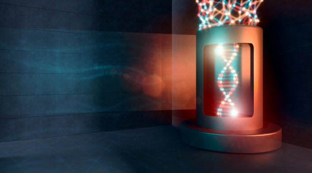 概念实验室，设备含有DNA螺旋图片下载