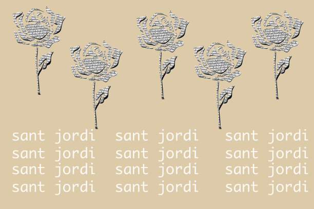 玫瑰和加泰罗尼亚语圣乔治日的名字图片下载