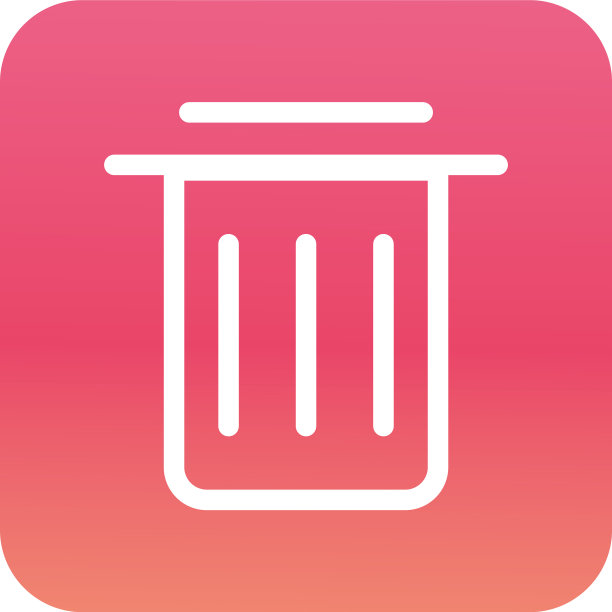 垃圾回收站渐变风格图标图片下载