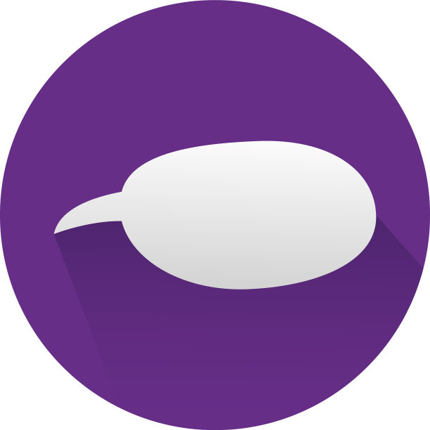 语音气泡中圈紫色孤立图标图片下载