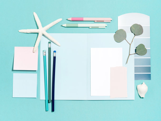 夏季日记图纸或卡片模板。图片下载