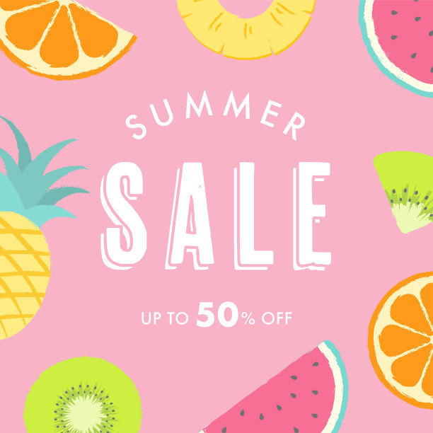 矢量背景与水果横幅，卡片，传单，社交媒体壁纸等。图片下载