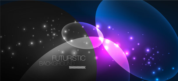 霓虹椭圆抽象背景闪亮明亮图片下载