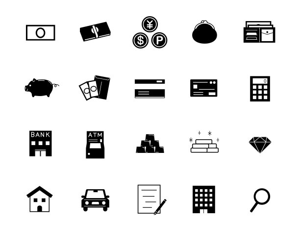 金融理财图标插图图片下载