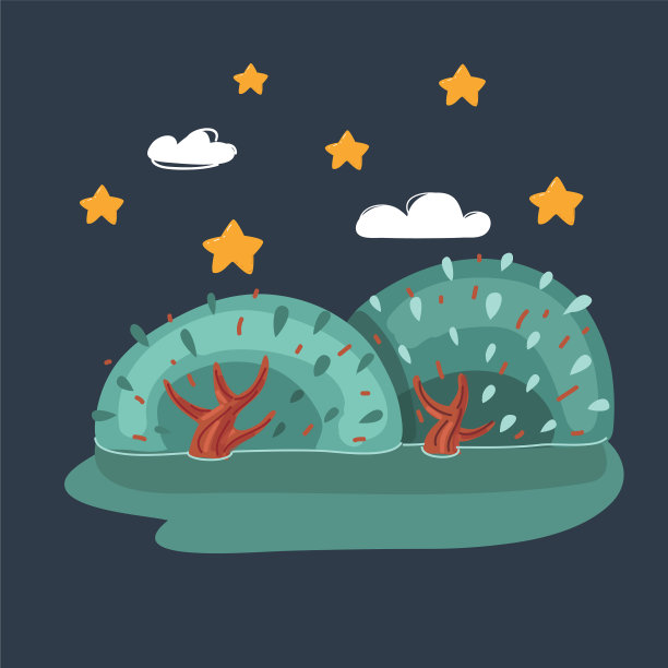 绿色植物在深色植物上丛生图片下载