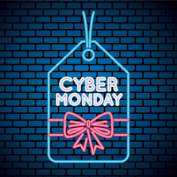 网上星期一出售挂着标签的霓虹灯图片下载