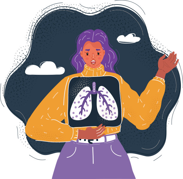 女人拿着肺部x光片图片下载