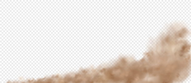 云雾从公路上飞驰而过，烟尘从车尾飘过图片下载