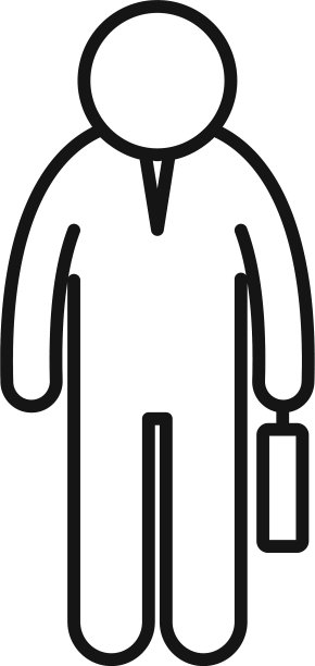 职业猎头图标轮廓风格图片下载