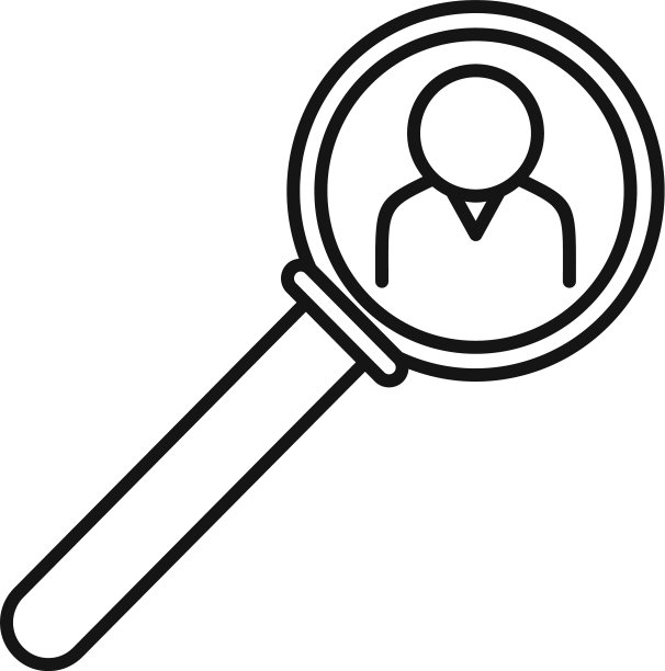 办公室人力资源招聘图标轮廓风格图片下载