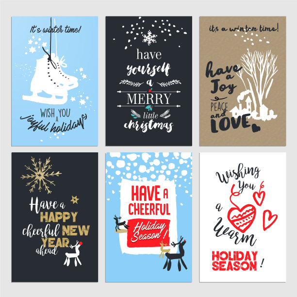 圣诞卡和新年贺卡图片下载