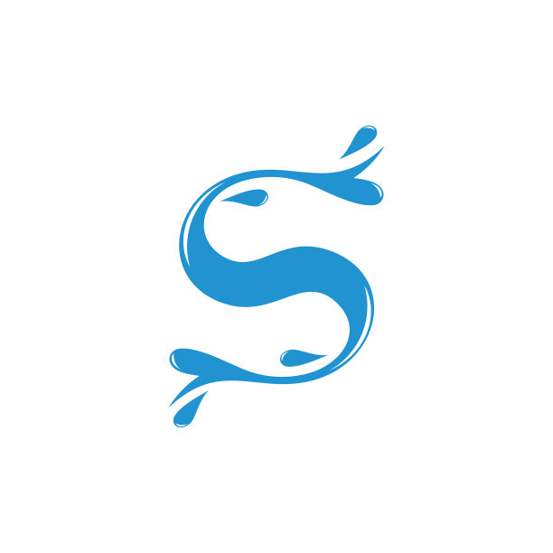 字母曲线运动水飞溅设计标志图片下载