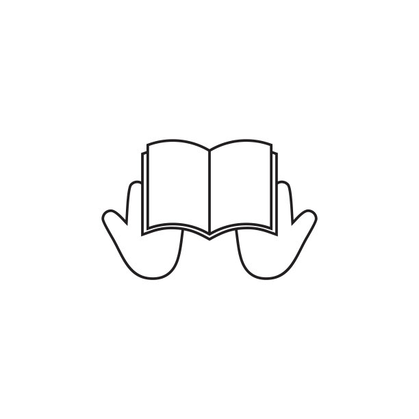 手书读书细线符号图片下载