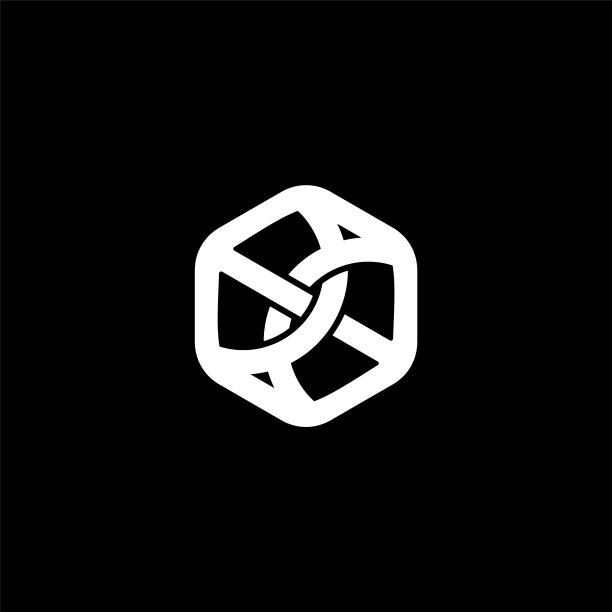 链线六角形设计标志标志图片下载