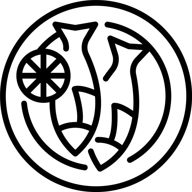 鱼食物图标轮廓风格图片下载