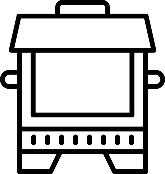 炊烟设备图标轮廓风格图片下载