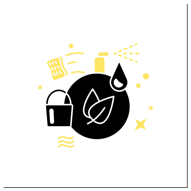 绿色清洁字形图标图片下载