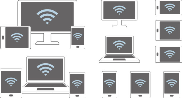 智能手机、电脑和平板电脑的Wi-Fi图标设置图片下载