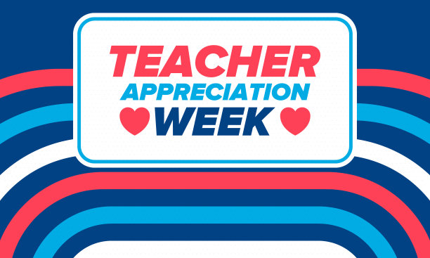 美国教师感恩周。每年5月庆祝。向辛勤工作并教导我们孩子的老师们致敬。学校和教育。学生的学习概念。矢量图图片下载