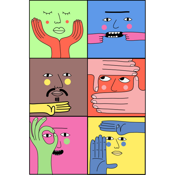 广场抽象的脸图片下载