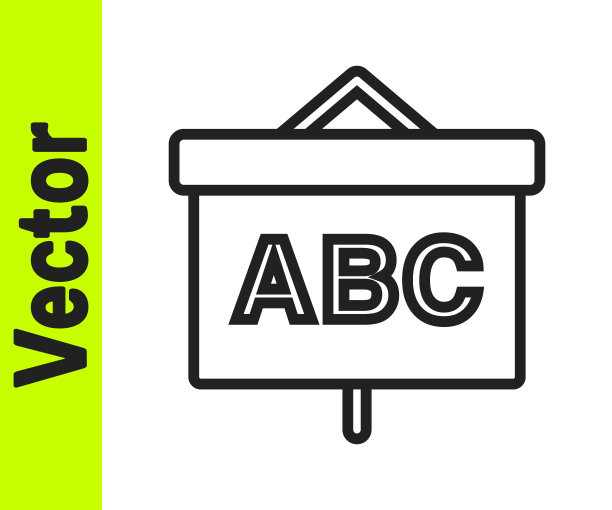 黑线，白色背景上孤立的黑板图标。学校的黑板上的迹象。向量图片下载