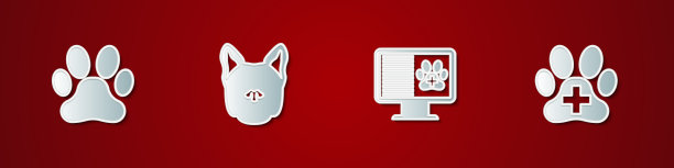 设置爪印狗临床记录宠物监视器图片下载