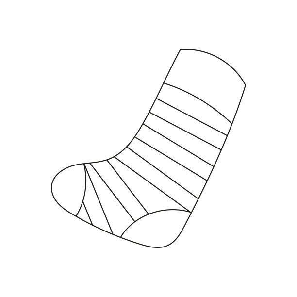 孤立的袜子的礼物。图片下载