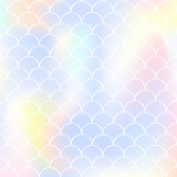 全息缩放背景与梯度美人鱼。图片下载