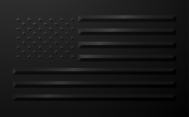 美国国旗在黑色几何风格图片下载