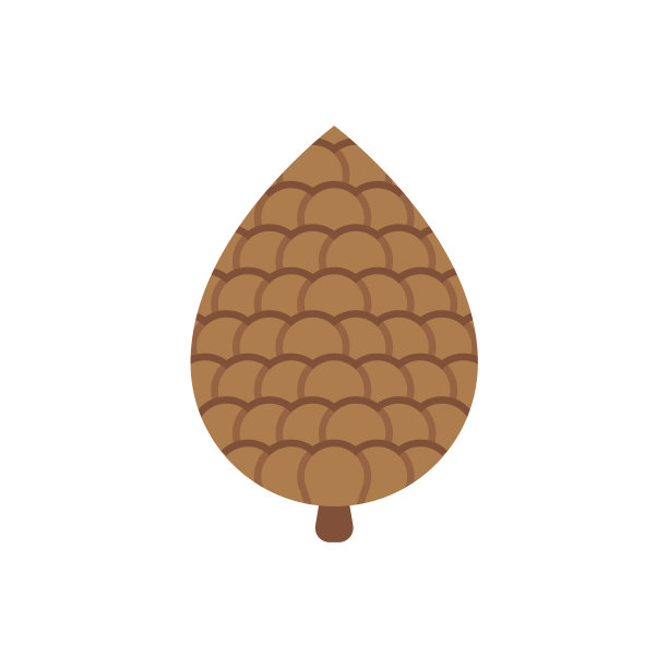 松果图标孤立在白色背景松树图片下载