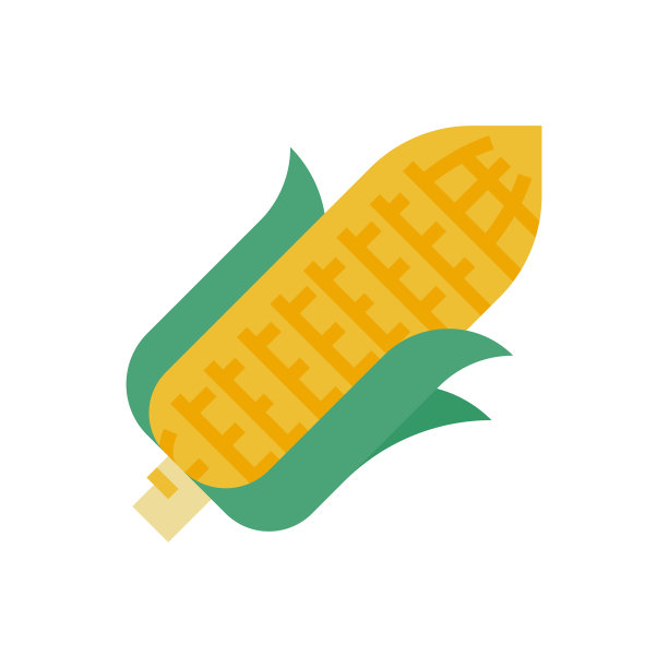 玉米图标孤立在白色背景狐狸标志图片下载