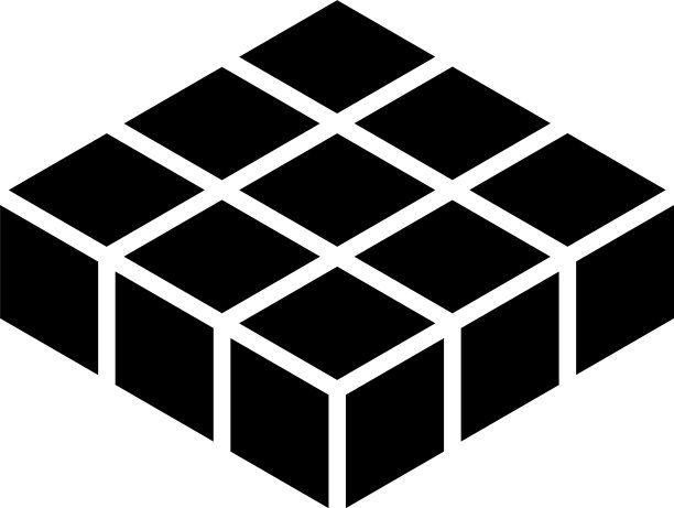 3d立方体方形图标符号和标志系列图片下载