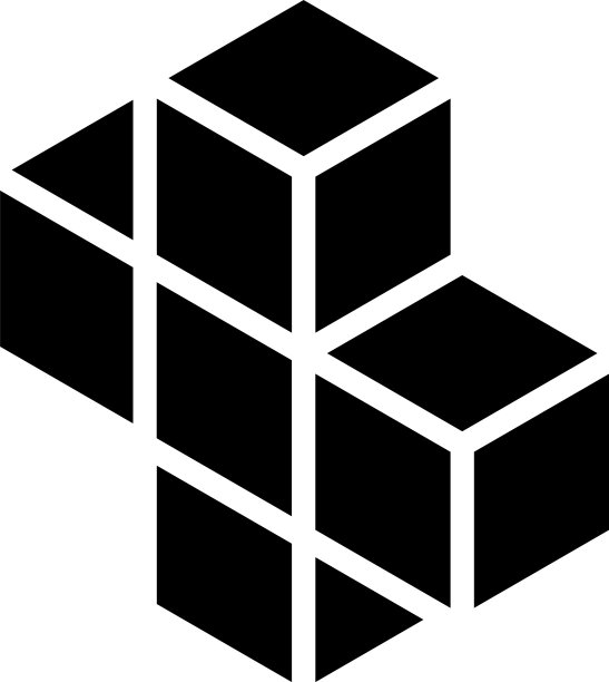 3d立方体方形图标符号和标志系列图片下载
