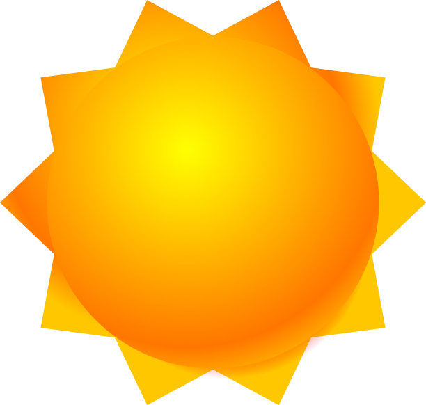 太阳剪贴艺术太阳图形标志符号或图标图片下载