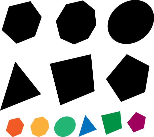 设置基本几何形状六角形八角形图片下载