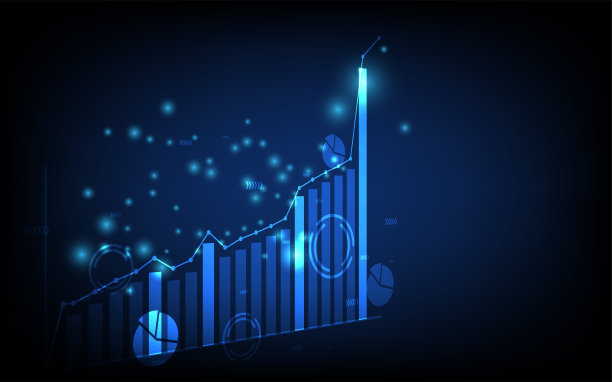 技术商业背景，图金融与社交网络图概念，未来数字创新背景矢量插图图片下载